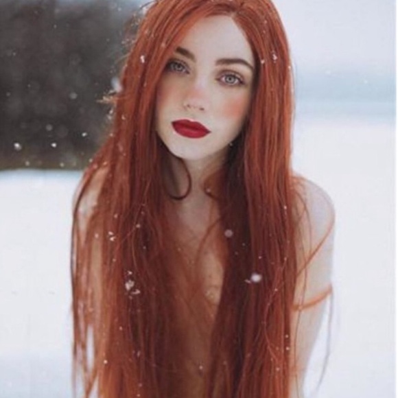 🔥Vima28” COPPER RED AUBURN LACE FRONT Wig*NWT*